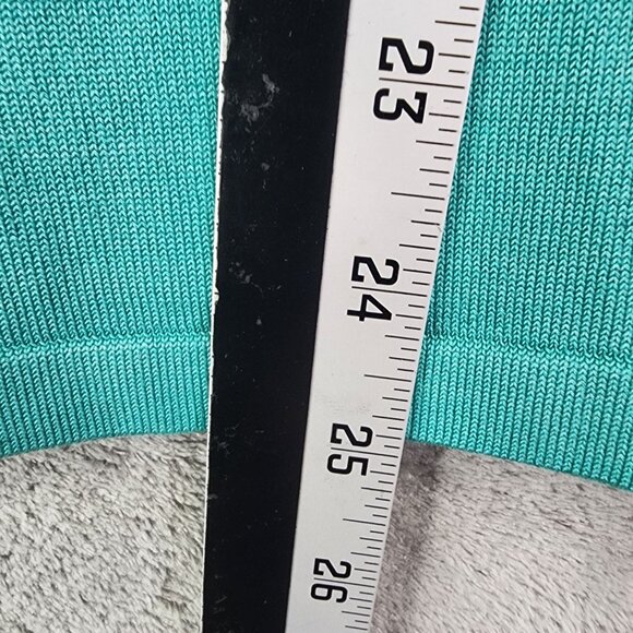 Womens Teal Pendleton Top Silk & Nylon Blend Short Sleeve Round Neck Size L - Picture 11 of 12